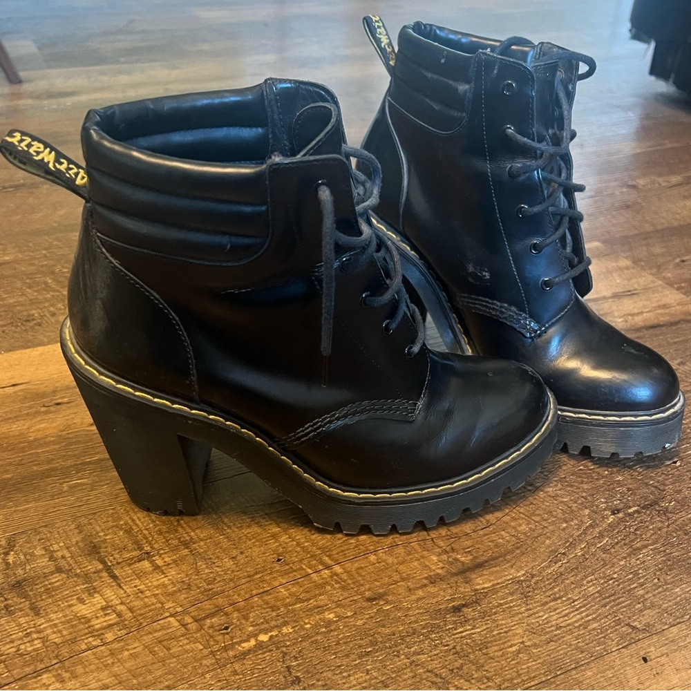 Heeled doc boots